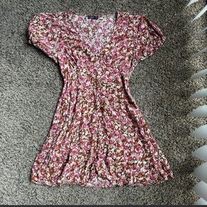 Cotton On Pink and Brown Floral Dress